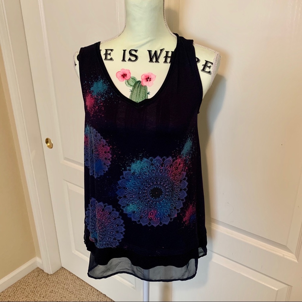 Like new Desigual navy blue top